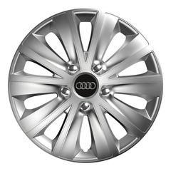 Carro 252190 Τάσια Τροχών Αυτοκινήτου 14" Napoli Χρώμιο Με Σήμα Audi  4 Τεμάχια
