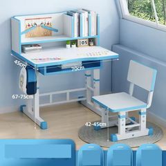 ΣΕΤ ΠΑΙΔΙΚΟ ΓΡΑΦΕΙΟ + ΚΑΡΕΚΛΑ ΓΙΑ ΗΛΙΚΙΕΣ ΑΠΟ 2-8 ΕΤΩΝ ΓΕΡΗ ΚΑΤΑΣΚΕΥΗ ΜΕΤΑΛΛΙΚΑ ΠΟΔΙΑ ΚΑΙ MDF ΞΥΛΟ ΣΕ ΜΠΛΕ