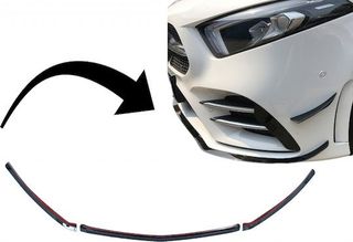 Μπροστά Spoiler  Mercedes A-Class W177 V177 (04.2018-2022) A35 Design Μαύρο Γυαλιστερό