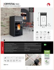 Σόμπα πέλλετ IFYIL crystal trio canalized 16,3kw