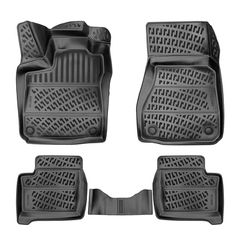 Πατάκια Σκαφάκια 3D Από Λάστιχο Tpe Για Smart Forfour W453 2014+ Rizline 4 Τεμάχια Μαύρα