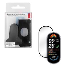 VOLTE-TEL TEMPERED PLEXI GLASS XIAOMI SMART BAND 9/9NF 3D EDGE 1.62" 9H 0.30mm FULL COVER WITH INSTALLATION TOOL BLACK