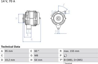 Bosch Γεννήτρια - 0 986 038 730