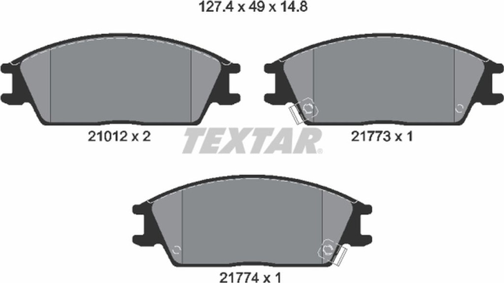 Textar Σετ τακάκια, Δισκόφρενα - 2101202