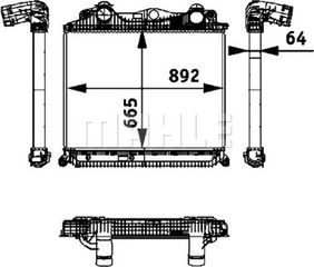 Mahle Ψυγείο Αέρα Υπερπλήρωσης - Ci 119 000P