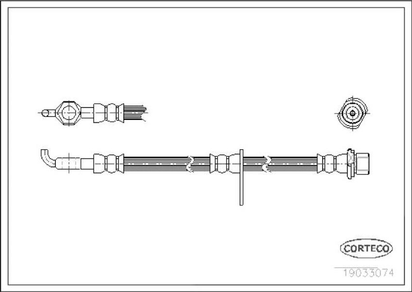 Corteco Ελαστικός Σωλήνας Φρένων - 19033074