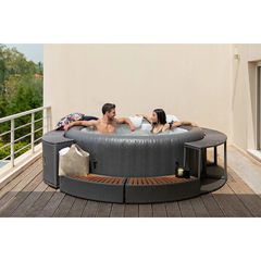 MSpa Wicker Open Storage Unit for round Spa-thumb-1