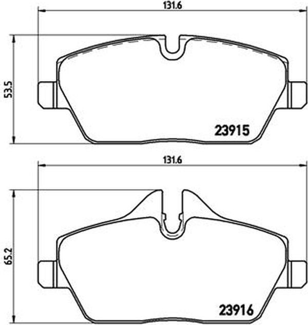 Brembo Σετ τακάκια, Δισκόφρενα - P 06 034