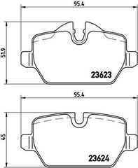 Brembo Σετ τακάκια, Δισκόφρενα - P 06 037