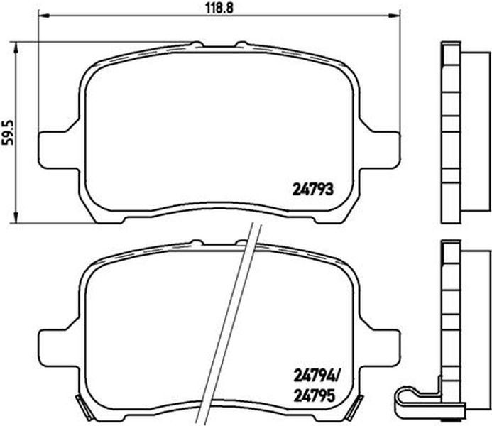 Brembo Σετ τακάκια, Δισκόφρενα - P 10 015