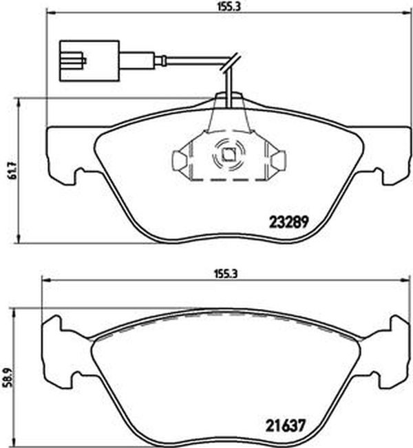 Brembo Σετ τακάκια, Δισκόφρενα - P 23 077