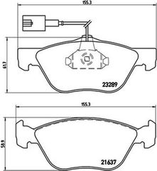 Brembo Σετ τακάκια, Δισκόφρενα - P 23 077