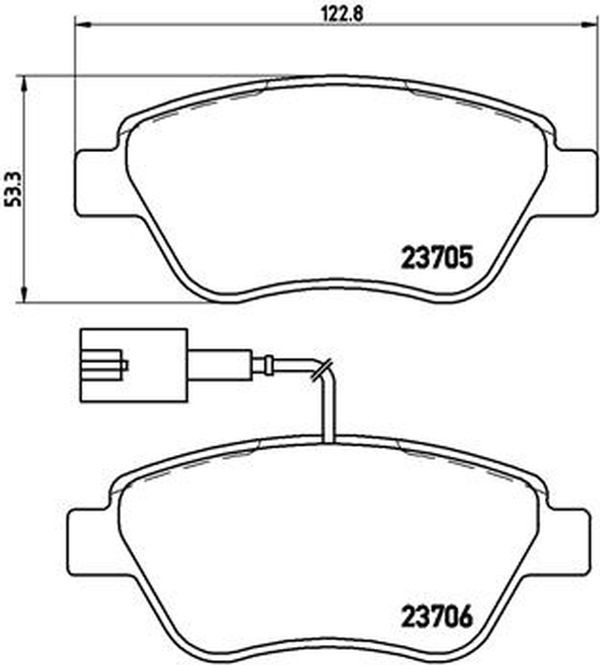 Brembo Σετ τακάκια, Δισκόφρενα - P 23 085