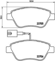 Brembo Σετ τακάκια, Δισκόφρενα - P 23 085
