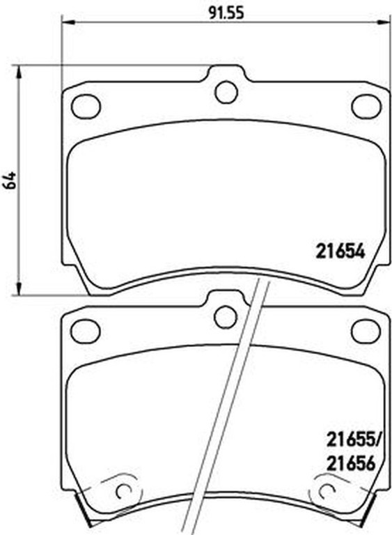 Brembo Σετ τακάκια, Δισκόφρενα - P 49 016