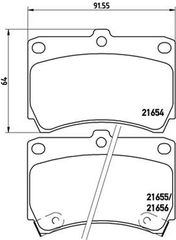Brembo Σετ τακάκια, Δισκόφρενα - P 49 016