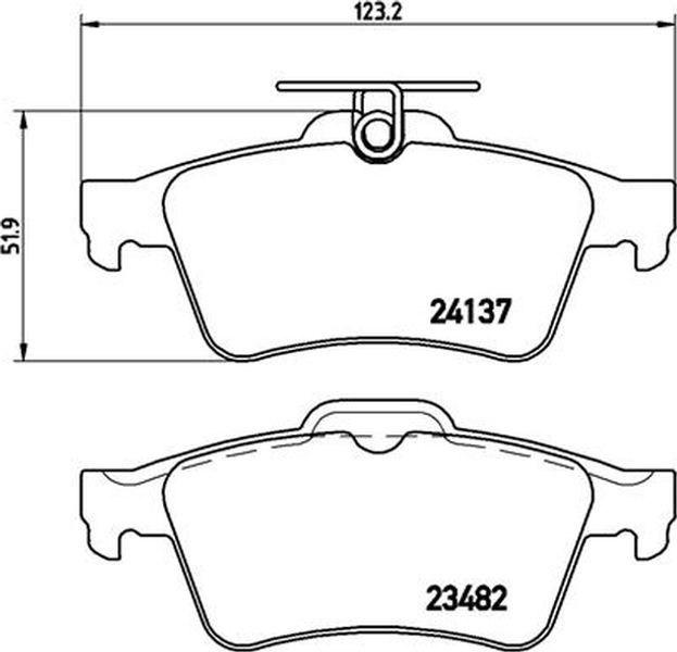 Brembo Σετ τακάκια, Δισκόφρενα - P 59 042