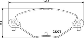 Brembo Σετ τακάκια, Δισκόφρενα - P 61 071