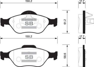 Σετ τακάκια, δισκόφρενα  FBP1565 VP1419 VP3457 D3Y03328ZA D3Y03328ZB D3Y03328ZC DDY23328Z DDY23328Z9C 1101462 1101463 1101464 1128463 1145299 1206064 1236880 1521328 1783839 MEY96J2K021DD MEYS6J2K021D