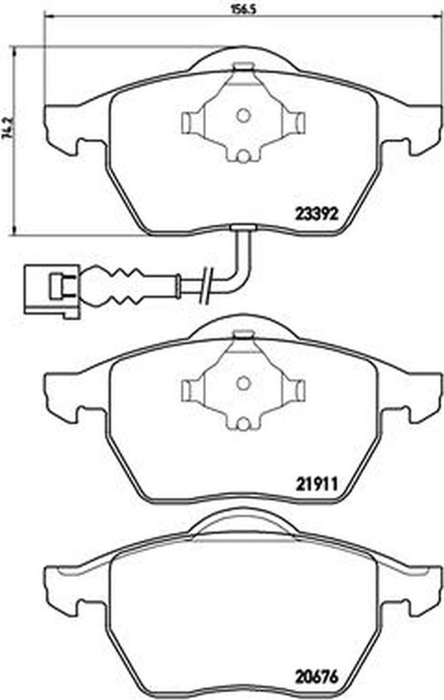 Brembo Σετ τακάκια, Δισκόφρενα - P 85 045