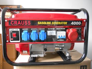 Γεννητρια βενζινης τετραχρονη , εξοδος AC 220Volt - τριφασικη εξοδος AC - εξοδος DC 12Volt 12.3Amper συνεχους , τιμη 190 ευρω , για περισοτερες πληροφοριες δειτε τις φωτογραφιες