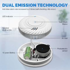 Ανιχνευτής Καπνού WiFi - WiFi Carbon Monoxide Smoke Detector S100B-CR-W ( Κωδ.1-PER0060 )-thumb-2