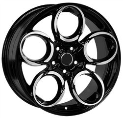 8.0x18 5x110 40/73.1 Black with diamond cut 1172 / Perfect for Alfa Romeo