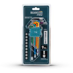 BORMANN Pro BHT7242 Σετ 9τεμ Torx με Τρύπα,Μακρύ,με Χρωματικό Κώδικα (047322)