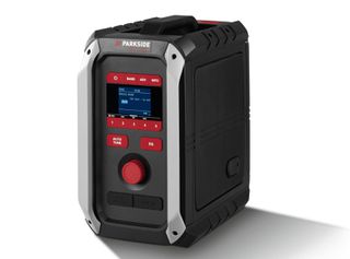 Ασύρματο ραδιόφωνο εργοταξίου PARKSIDE PERFORMANCE® 20 V / 12 V / 230 V »PBR 36 A1«, χωρίς μπαταρία και φορτιστή, με τροφοδοτικό