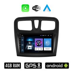 DACIA LOGAN (2012 - 2019) Android οθόνη αυτοκίνητου 4GB με Ελληνικό GPS WI-FI Apple Carplay Android Auto (ηχοσύστημα αφής 9" ιντσών OEM Youtube Playstore MP3 USB Radio Bluetooth Mirrorlink 4x60W εργοσ
