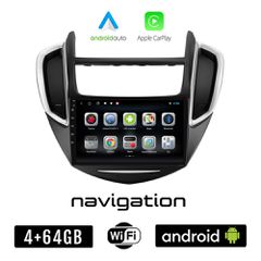 CHEVROLET TRAX (2014 - 2022) Android οθόνη αυτοκίνητου 4GB + 64GB με GPS WI-FI (ηχοσύστημα αφής 9" ιντσών OEM Android Auto Apple Carplay Youtube Playstore MP3 USB Radio Bluetooth Mirrorlink εργοστασια