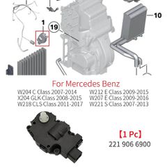 2219066900 - Μοτέρ Κλαπέτων Αεραγωγών για Mercedes