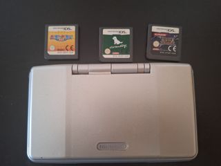 NINTEDO DS + 3 ΠΑΙΧΝΙΔΙΑ (ΔΩΡΟ ΔΕΡΜΑΤΙΝΗ ΘΗΚΗ)