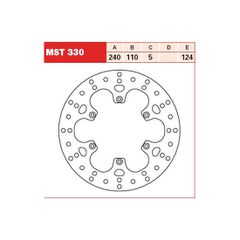 ΔΙΣΚΟΠΛΑΚΑ ΠΙΣΩ TRW BENELLI TNT, TRE 1100, BMW F CS SCARVER 650 2002-2005, F GS 650 2000-2008, F GS DAKAR 650 2000-2008, F ST 650 1997-1999, G GS 650 2011-2016, G GS SERTAO 650 2012-2014, G XMOTO 650