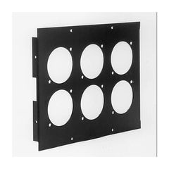 PENNELCOM 40736 4U MSB Front Panel for 6 x UK style 13/15 Amp Socket - 5 Module Wide - PENN-ELCOM