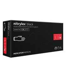 ΓΑΝΤΙΑ ΝΙΤΡΙΛΙΟΥ MERCATOR NITRYLEX BASIC ΣΕ ΜΑΥΡΟ ΧΡΩΜΑ LARGE (L) AMIO - 100 Τεμ.