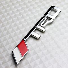 Σήμα Έμβλημα Αυτοκόλλητo Χρωμίου 3D ''TRD'' 14.5 cm X 2.0 cm 1 Τεμάχιο
