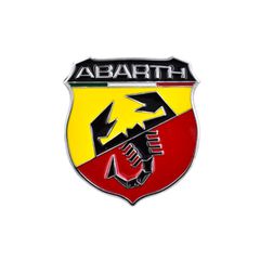 Σήμα Έμβλημα Αυτοκόλλητo Χρωμίου 3D ''ABARTH'' 5.5cm x 6cm 1 Τεμάχιο