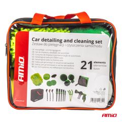 ΒΟΥΡΤΣΕΣ ΚΑΘΑΡΙΣΜΟΥ ΚΑΙ ΓΥΑΛΙΣΜΑΤΟΣ ΣΕΤ 21ΤΕΜ ΓΙΑ ΔΡΑΠΑΝΟ ΣΕ ΤΣΑΝΤΑ ΠΡΑΣΙΝΟ ΧΡΩΜΑ AMIO - 21 Τεμ.-thumb-10