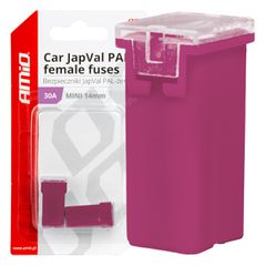 Amio - ΑΣΦΑΛΕΙΕΣ JapVal PAL ΜΙΝΙ 14mm ΘΗΛΥΚΕΣ 30A ΣΕ ΜΩΒ ΧΡΩΜΑ - 2 Τεμ. (03437/AM)