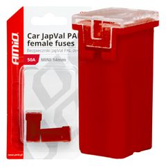 Amio - ΑΣΦΑΛΕΙΕΣ JapVal PAL ΜΙΝΙ 14mm ΘΗΛΥΚΕΣ 50A ΣΕ ΚΟΚΚΙΝΟ ΧΡΩΜΑ - 2 Τεμ. (03439/AM)