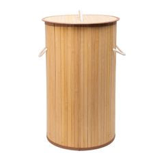 Estia 02-12823 Essentials Καλάθι Απλύτων Bamboo Πτυσσόμενο με Καπάκι Μπεζ