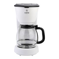 Estia 06-24581 Intense Καφετιερα Φιλτρου Πλαστικη 1000w Με Γυαλινη Κανατα 1.25lt, Ματ Luminus