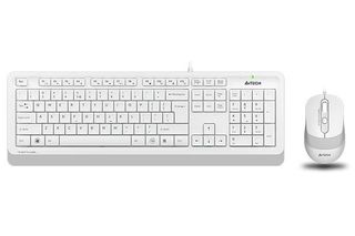 A4Tech F1010 Σετ Πληκτρολόγιο & Ποντίκι Αγγλικό US Λευκό