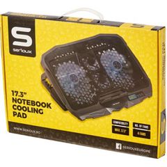 Serioux SRXNCP025 Cooling Pad για Laptop έως 17.3" με 4 Ανεμιστήρες και Φωτισμό