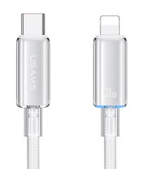 USAMS καλώδιο Lightning σε USB-C US-SJ659, 30W, 480Mbps, 1.2m, λευκό