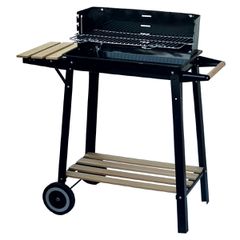 Estia 05-23317 Ψησταριά BBQ Twin Με Ρόδες Μεταφοράς, Μαύρο