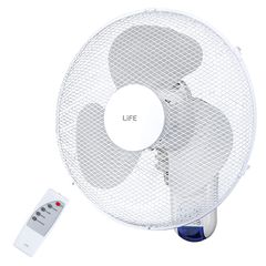 Life Notias Ανεμιστήρας Τοίχου 45W Διαμέτρου 40cm με Τηλεχειριστήριο (221-0398)