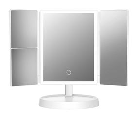 HOME USE επιτραπέζιος καθρέφτης HUH-0183, LED φως, 1x/2x/3x zoom, λευκός