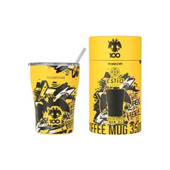 Estia 00-27261 Travel Mug Save The Aegean Ποτήρι Θερμός Ανοξείδωτο BPA Free 350ml AEK BC Edition The Queen is Here με Καλαμάκι